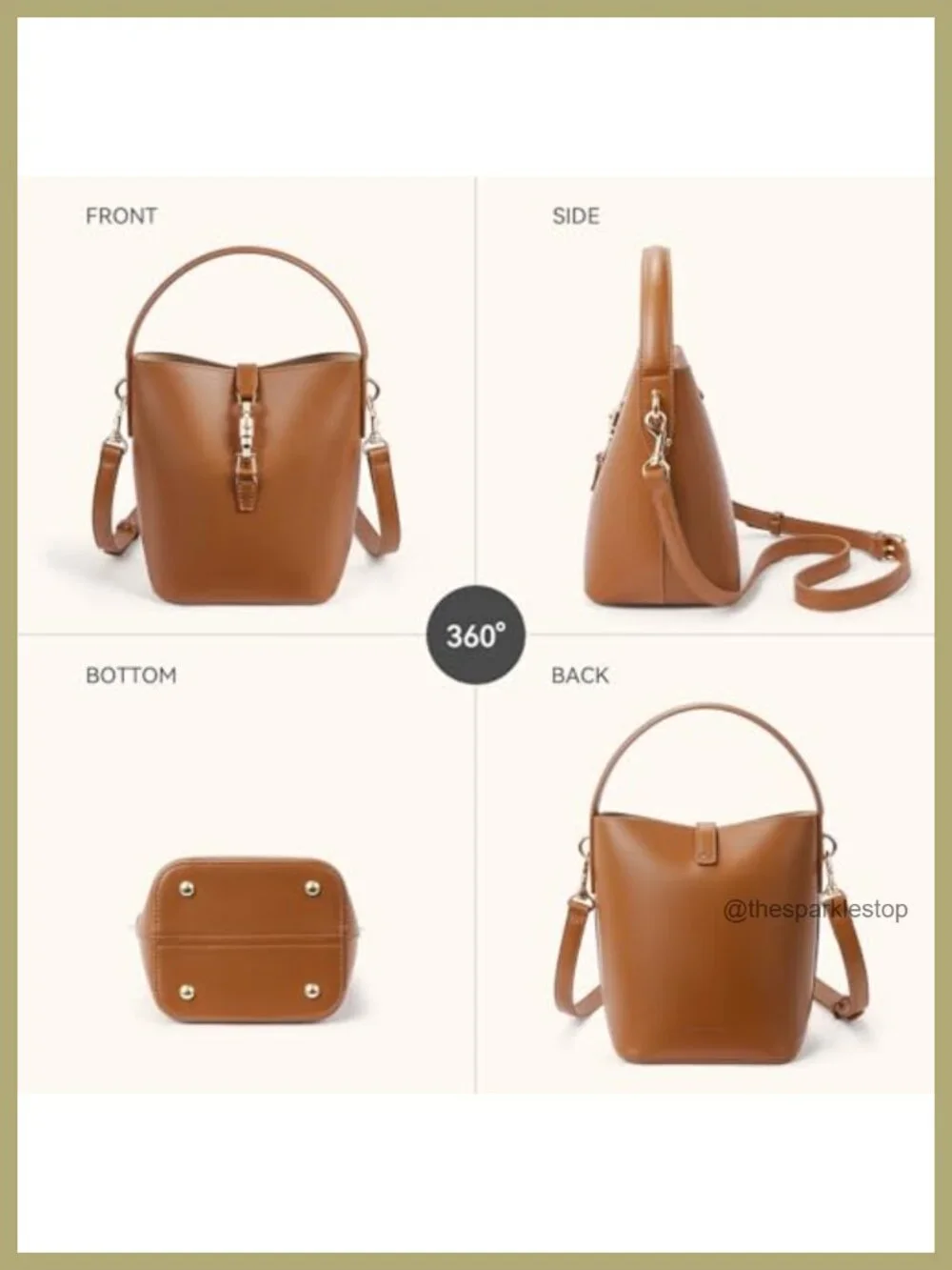 BOSTANTEN Small Bucket Bag Vegan Leather Crossbody Purse